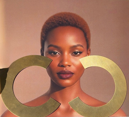 Gold Muse Large Metallic Earrings