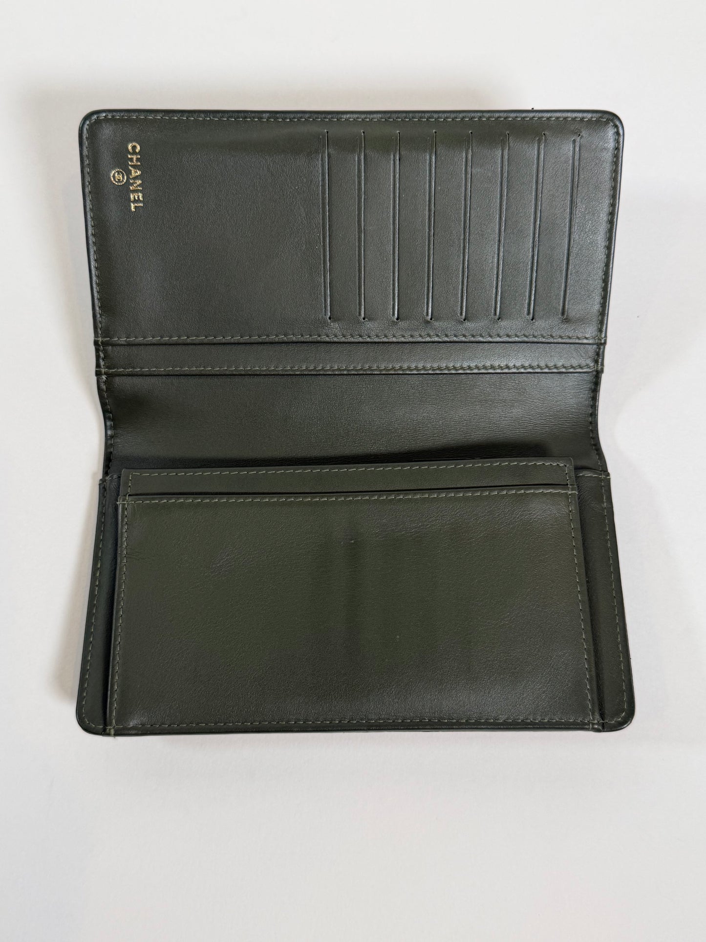 CHANEL Black Quilted Boy Wallet On Chain